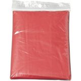 Regenponcho - Rood Transparant - Wegwerp - 40x - Met Capuchon