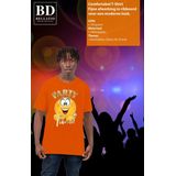 Bellatio Decorations Foute party t-shirt voor heren - Party Time - oranje - carnaval themafeest