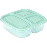 Plasticforte - Vershoudbakje 3-vaks - 1,2L - Mint Groen - Herbruikbaar