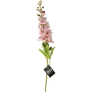 Bellatio Design Kunstbloem bloesemtak ridderspoor - 87 cm - licht roze - kunst zijdebloemen