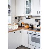 Zeller - Bewaarblik/bus - Creme/Goud - Set van 3 Stuks - 750 ml - Metaal/Kurk