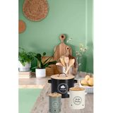 Zeller - Voorraadpotten - 3x Stuks - Metaal/Hout - Multi Kleur