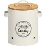 Zeller - Voorraadpotten - 3x Stuks - Metaal/Hout - Multi Kleur