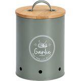 Zeller - Voorraad Potten - 2x Stuks - Metaal/Hout - Multi Kleur