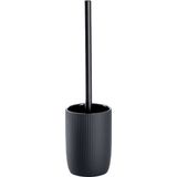 Zeller - Badkamer Set - 3x Stuks - Zwart - Keramiek - Streepdesign