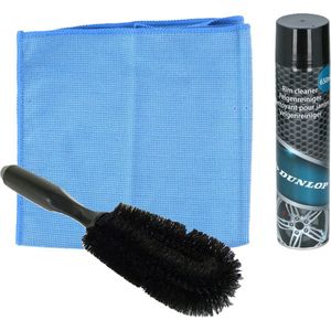 All Ride - Velgen Schoonmaken Set - Borstel/Schoonmaak Spray/Microvezeldoek - Auto en Fiets