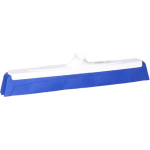 Buemag Vloertrekker/waterbezem- voedselveilig - vloeistoffen - 40 cm - 4 lippen systeem - TPE kunststof - blauw/wit - schroefdraad