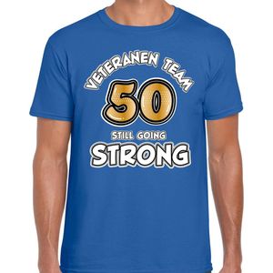 Bellatio Decorations Verkleed shirt voor heren - veteranen - blauw - verjaardag - jaar