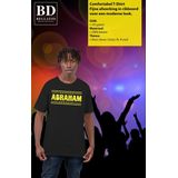 Verkleed T-shirt voor heren - abraham - zwart - glitter geel - verjaardag/themafeest - 50 jaar - 50