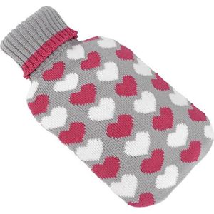 Warmwaterkruik - Hartjespatroon - Multi - Kunststof - 2 Liter