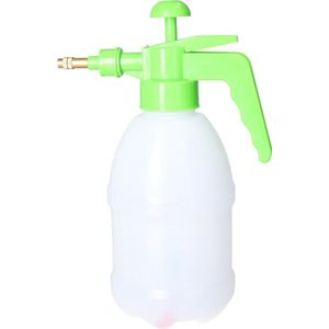CM Plantenspuit met hoge druk sproeier/vernevelaar - kunststof - 1 liter - groen/wit - 28 cm - binnen/buiten