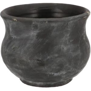 DK Design plantenpot - antraciet - voor kamerplant - 22 x 19 cm