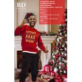 Bellatio Decorations - Foute Kersttrui - Rood - Lets get baked