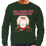 Bellatio - Foute Kersttrui - Groen - Kerstman