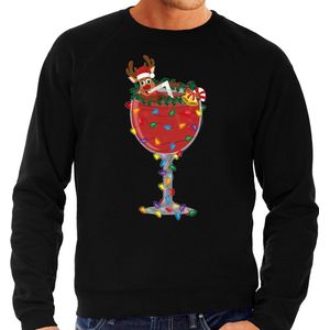 Generisch Dames Sweatershirt-dames kersttrui pullover pullover met ledlichten kersttrui, rood, S