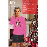 Foute Kersttrui/sweater voor dames -  free hugs - roze - pinguin