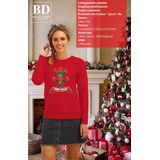Bellatio Decorations - Foute Kersttrui - Rood - Free Hugs