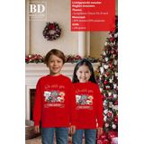 Bellatio Decorations - Kersttrui - Rood - Katoen/Polyester - We Wish You