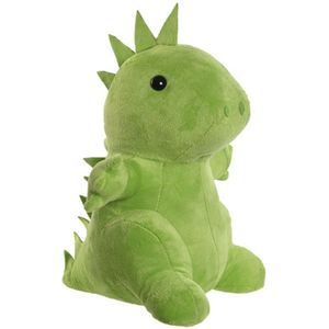 Items Deurstopper gewicht - dieren thema Dino - 1 kilo - groen - polyester - 24 x 16 cm- buiten/binnen deuren