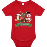 Bellatio Decorations - Rompertje - Rood - Diertjes - My First Christmas