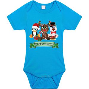 Bellatio Decorations - Rompertje - Blauw - Katoen - My First Christmas