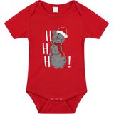 Bellatio Decorations - Baby Rompertje - Rood - Katoen - Sneeuwpop Kat