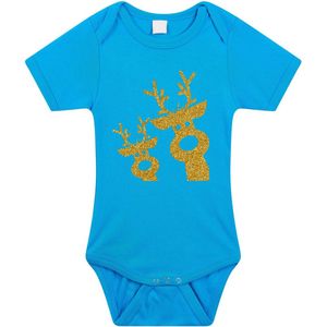 Bellatio - Rompertje - Blauw - Glitter Goud - Rendier