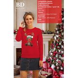 Bellatio Decorations - Foute Kersttrui - Rood - 80% Katoen/20% Polyester