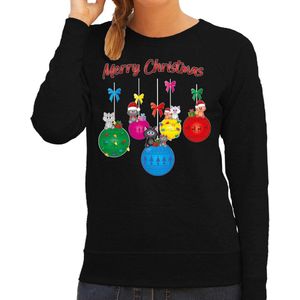 Bellatio Decorations - Foute Kersttrui - Zwart - 80% Katoen/20% Polyester