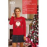 Bellatio - Foute Kersttrui - Rood - Blote Kont - Kerstman