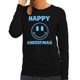 Bellatio Decorations - Sweater - Zwart - Katoen/Polyester - Happy Christmas