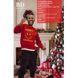 Bellatio Decorations - Foute Kersttrui - Rood - Katoen/Polyester