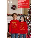 Bellatio Decorations - Kersttrui - Rood - Katoenmix - Merry Christmas