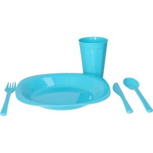 BRAMBLE 16 Stuks Melamine Campingservies Set - 8 Borden, 4 BRAMBLE 16 Stuks Melamine Campingservies Set - 8 Borden, 4