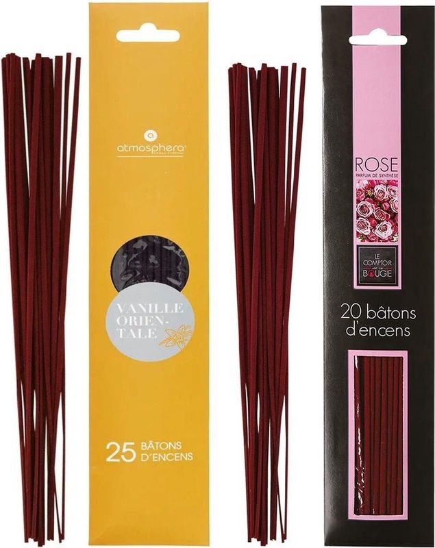 Atmosphera - Wierookstokjes - Vanille en Rozen - Set van 40 - 25 cm