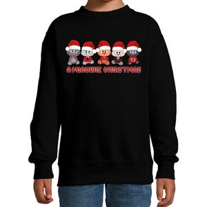 Bellatio Decorations - Miauwie Christmas - Kersttrui - Zwart - Voor Jongens en Meisjes