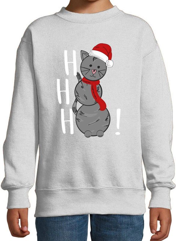 Bellatio Decorations - Kersttrui - Grijs - Katoen/Polyester