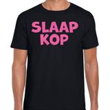 Bellatio Decorations - Slaap Kop - T-shirt - Zwart - 100% Katoen