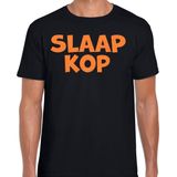 Bellatio Decorations - Verkleed T-shirt - Zwart - Slaap Kop - Pyjama Party - Glitter Oranje