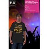 Bellatio Decorations - T-shirt - Zwart - Katoen - Gouden Opdruk Verjaardag