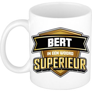 Bellatio Decorations Naam mok Bert - superieur - 30cl - kado beker