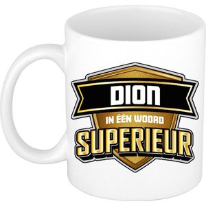 Bellatio Decorations Naam mok Dion - superieur - 30cl - kado beker