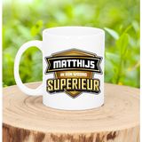 Bellatio Decorations Naam mok Matthijs - superieur - 30cl - kado beker