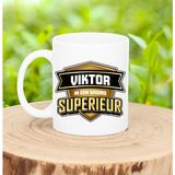 Bellatio Decorations Naam mok Viktor - superieur - 30cl - kado beker