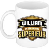 Bellatio Decorations Naam mok William - superieur - 30cl - kado beker