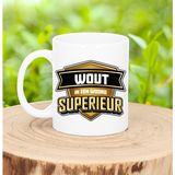 Bellatio Decorations Naam mok Wout - superieur - 30cl - kado beker