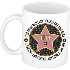 Bellatio Decorations Naam mok Elin - most briljant - cadeau beker