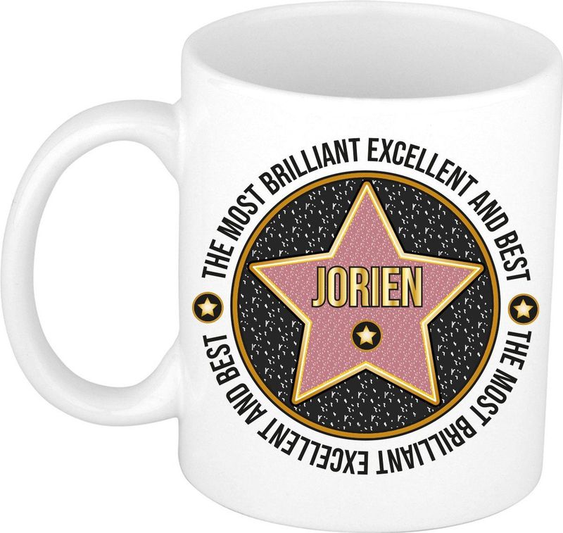 Bellatio Decorations Naam mok Jorien - most briljant - cadeau beker