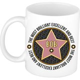Bellatio Decorations Naam mok Bob - most briljant - cadeau beker