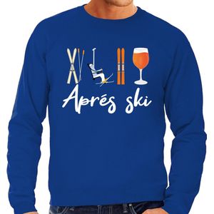 Bellatio Decorations - Wintersport Verkleed Sweater - Blauw - Katoen/Polyester